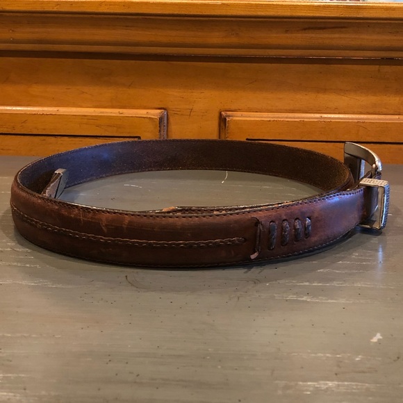 Onyx by Brighton Men's Brown Salina Leather Belt - Picture 4 of 16
